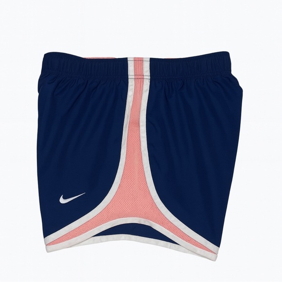 Nike Dri-Fit Navy Blue & Pink Mesh Lined Tempo Running Shorts XS - Picture 2 of 5